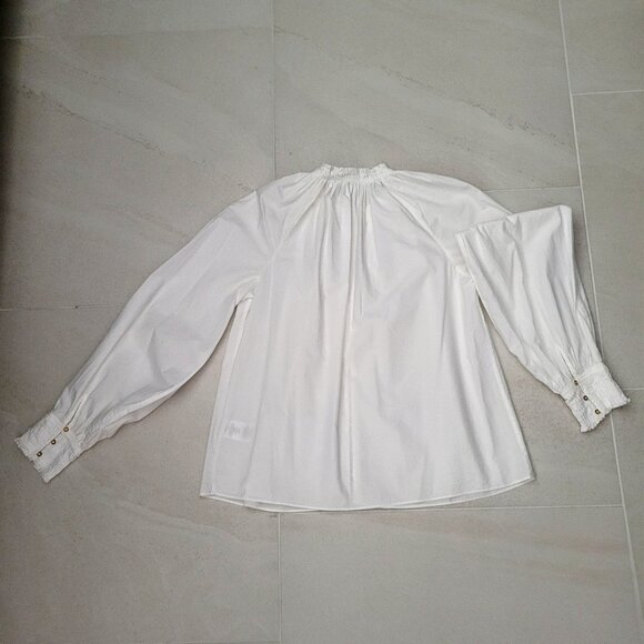 Joie 100% Cotton White Long Sleeve Button Down Shirt. Size M - Picture 6 of 9
